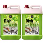 BLISS & BLUSH Dishwash Liquid 10 Liter Green With Fresh Lime Fragrance, Leaves No Residue, Grease Cleaner for All Utensils