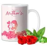 GIFT MY PASSION Happy Mothers Day Coffee Mug 350 ML & 2 Red Roses Hamper Gift for Mother | Gift for Mom | Gift for Maa | Mothers Day Gift for Mom | Mother | Mummy | Mom