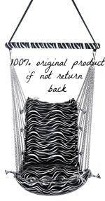 Kkriya Home Decor Black Bamboo Jumbo Hammock Swing