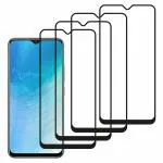 Kite Digital Vivo Y19/U20/U3/Y5S (Black) Tempered Glass Screen Protector with Edge to Edge Coverage and Easy Installation Kit (Pack of 4)