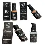 Zenbea Combo Pack of BB Cream - 30gm + CC Cream - 30ml + Makeup Remover - 50ml + Face Primer - 30ml for Girls & Women