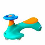 StarAndDaisy Lil Rider Wiggle Car- fantastic twister/swing car for children 24 months and older with Noiseless thick PU wheel for easy driving and an LED illuminated wheel with music (Green&Orange)