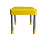 TNT Yellow Plastic & Steel Multipurpose Sandy Stool 28 x 28 x 28 cm