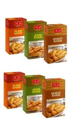 TGB CAFE N BAKERY Khari l Puff Pastries I Assorted Khari I Pack of 3 I Plain Khari 200g I Jeera Khari 200g I Wheat Khari 200g
