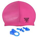 Goodluck BB Silicone Swimming Cap with Nose and Ear Plugs