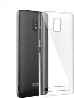 COVERBLACK Rubber Back Cover Compatible model for Lenovo A6600 - Transparent