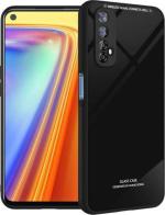 Mcase Black Glass, Silicon Back Cover For Realme Narzo 20 Pro (Model - Glass Case - 22414)