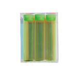 Tiki Times Neon Plastic Test Tube Shot Glasses with Caps Pack of 12 for Luau/Hawaiian Theme Parties