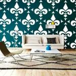 PARDECO Wallstencils Water Lily Reusable Sheet (Size 13x13 Inch). Diy Stencil (Pack of 2, Beautiful Design)