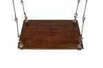 Riyo Moda Indoor Outdoor Wooden Hanging Swing Set / Jhula with Polyurethane Coating for Home and Garden (up to 110 Kilograms of Human Weight) (Brown)