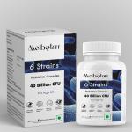 Meibotan Probiotics Supplement 6 Strains with 40 Billion CFU For Men & Women with Prebiotics - Gut Support, Digestion, Immunity Support, Detox & Cleanse - 30 Vegetarian Capsules,Age 50+