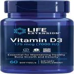 Life Extension Vitamin D3 175 mcg (7000 IU), 60 softgels