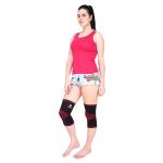 Longlife Black and Red Knee Cap Support - Medium