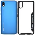 CarryWrap Back Cover for Xiaomi Redmi 7A (Black, Transparent, Hard Case)