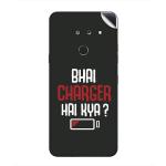 GADGETSWRAP Printed Vinyl Skin Sticker for LG G8 Thinq - charger-hai-kya