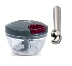 FIRST FRONT Vegetables Plastic Dori Chopper With Plastic Ice Cream Moulds and (Multicolour, Pack of 2)