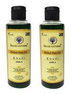 Khadi Natural Amla Hair Oil 210ml | Nourishing and Strengthening Herbal Hair Care Pack of 2