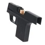 VIOVI Focus Gun Shape Design Inbuilt Rechargeable Windproof Torch Blue Jet Flame Lighter 10 pcs Box Pocket Lighter (Black)