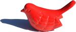 WEME HOMES Bird Figurine of Health & Happiness Decorative Showpiece - 3 cm (Aluminium, Red)
