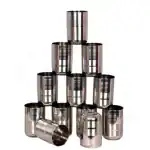 LIMETRO STEEL Stainless Steel G5 Glass Set 350 ml (Set of 12)