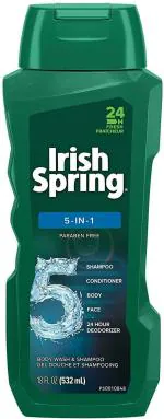 Irish Spring 5 - IN - 1 Paraben Free Body Wash & Shampoo- 532 ml  (532 ml)Wiz