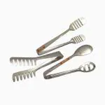 i WARE KkitchenCare Elite Tongs Set of 3 Noodle/ Spaghetti Tong, Oval Tong, Cake/ Dessert Tong.