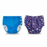 Chinmay Kids Combo of Baby Swim Diaper Waterproof Reusable Leakproof Adjustable Infant Pool Pant Boys Girls Swimsuit, Age Group - (4 months - 3 Years) | Blue Star print
