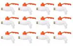 Sellzy PVC Plastic Bib Tap for Bathroom, Kitchen, Toilet, Garden Bib Tap Faucet - White, 12 Pieces