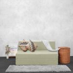 Fresh Up Sofa Cum Bed Jute Fabric Washable Cover with Cushion (Beige, 4X6 Feet (2 Seater)