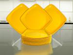 Inpro Set of 12 Melamine Square Half Plate - Perfect for Kitchen and Dining!