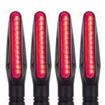 A4s Automotive and Accessories Front Side Rear LED Bike Red Indicator Turn Signal Light Blinker Set of 4