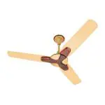 Rally Royal Wood Deluxe Ceiling Fan 1200mm 3 Blade (Satin Gold)
