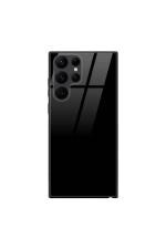 My Pc Wala Premium Black Glass Galaxy S22 Ultra Back Cover for Mobile
