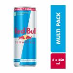 Red Bull Energy Drink, Sugar Free, 250 ml (Pack of 6)