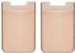 StealODeal Gold Adhesive Phone Jacket Card And Earphone 3 Card Holder (Set Of 2)