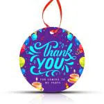 Zyozique Thank You Tags,Multicolour Round Gift Tags with String for Wedding Birthday Party Baby Shower (Pack of 28)