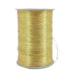 Aumni Crafts Zari Metallic Threads 0.1 MM (1 Roll) Gold Color With Light Copper Tint For Aari Work Embroidery Sewing Garment Needlework Crafts