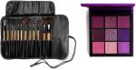 Buy Tya Bag Of 12 Professional Makeup Brushes With Obsession Amethyst Eyeshadow Palette (Set Of 2)