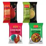 Quality foods Products - Combo of Chilly Powder, Coriander powder , Chicken masala and Sambar powder