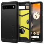Spigen Tough Armor Back Cover Case Compatible with Google Pixel 6a (TPU + Poly Carbonate | Black)