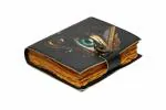 SUFFICE CRAFTS Illuminating magic of eye notebook of shadows leather journal- a5 notebook(17.5cmX12.5cm)-handmade vintage paper 200pages-antique diary for women| leather diary