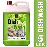 BLISS & BLUSH Dishwash Liquid 5 Liter Green Fast Cleansing Action With Long-Lasting Refreshing, Leaves No Residue