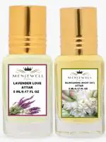 Menjewell Combo Pack Of 2PCs Attar(Lavender Love 5ML,Rajnigandha 5ML) 10ML Attar Perfume (Floral)