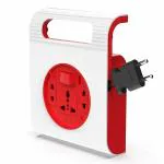 Fybros International 2 Pin Sockets With Heavy Duty Extention Cable With Indicator 5 Meter( Multicolor-Product color may vary)