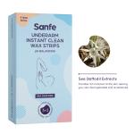 Sanfe Underarm Instant Clean Wax Strips Pack of 9 with complementary cleansing wipes for sensitive skin I ph balancing | Sea Daffodil Extracts | Removes hair, Soft & Smooth Skin I Unclogs pores I Prevents acne I