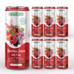 Newtreo Berries Juice With Pulp | Imported from Vietnam | Strawberry### Blueberry### Raspberry### Cranberry### Red Grapes & Sea Buckthorn Juice | 6 x 250ml cans