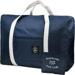 KEETLY Large Capacity Travel Duffel Tote Bag, Portable Luggage Foldable Storage Bag with, Travel Bag Clothes Storage Bag,Waterproof Travel Bags Tote Carry Bag-Blue