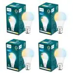 PHILIPS 10-watt LED Bulb | 3 Colors in 1 LED Bulb | Scene Switch Bulb for Home & Decoration | Color: Tunable White, Pack of 4