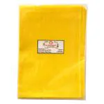 Om Phool Batti Cotton Cloth for Puja, Mandir Asana Cloth/Altar Cloth/Puja Ka Kapda or Pooja Item, (Pack of 2, Yellow)