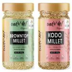 Amwel Organic Combo Browntop Millet 400g + Kodo Millet 400g | Siri Dhanya Millets | Hari Kangni Korale | Kodra Haraka Varagu Arikalu | Positive Millets | Raw Unpolished Grain Millet Rice | GlutenFree